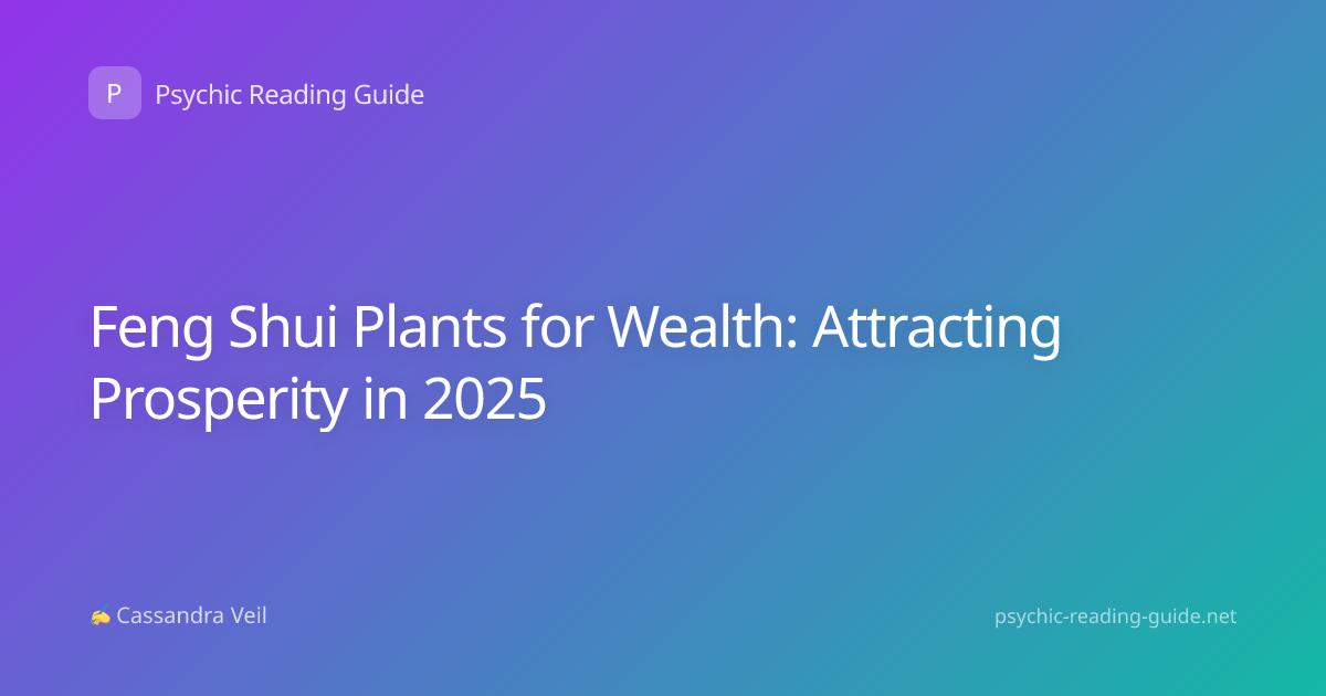 Feng Shui Plants for Wealth: Attracting Prosperity in 2025